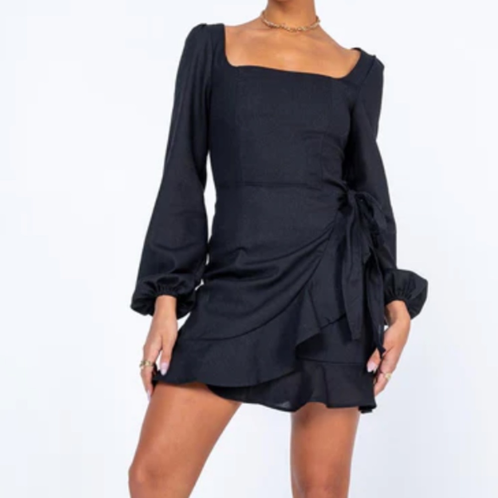 Princess Polly Villa Mini Dress in Black